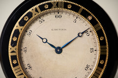 Cartier Solid Onyx Pocket Watch, Diamond Caseback, c.1925, detail view 9