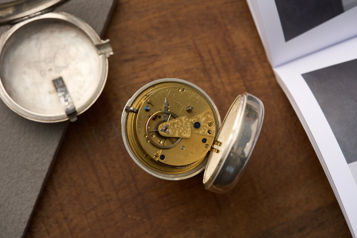 Victorian Birmingham Sterling Silver Fusee Pocket Watch, c.1880s
