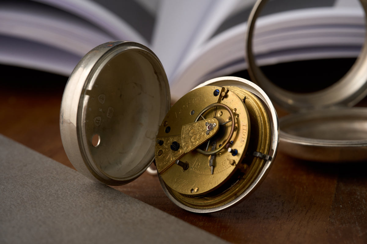 Victorian Birmingham Sterling Silver Fusee Pocket Watch, c.1880s