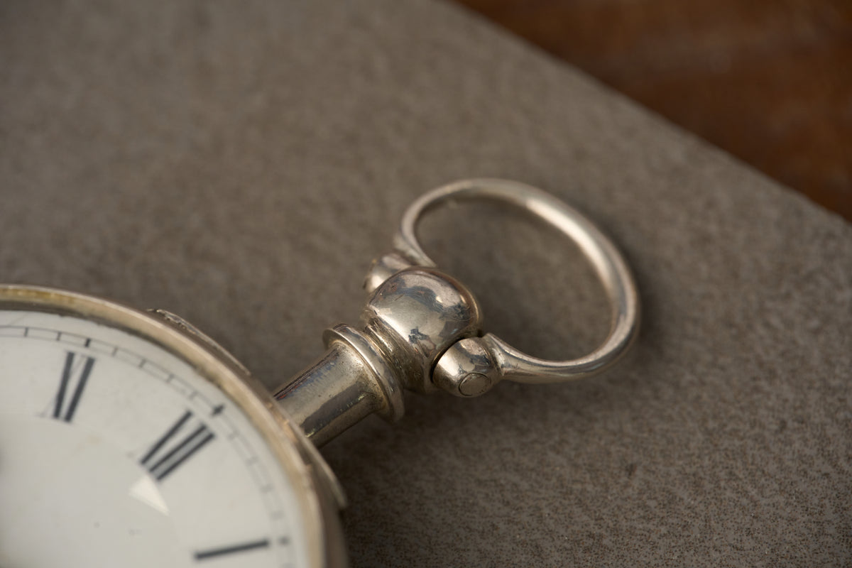 Victorian Birmingham Sterling Silver Fusee Pocket Watch, c.1880s