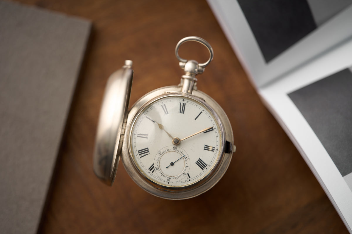 Victorian Birmingham Sterling Silver Fusee Pocket Watch, c.1880s