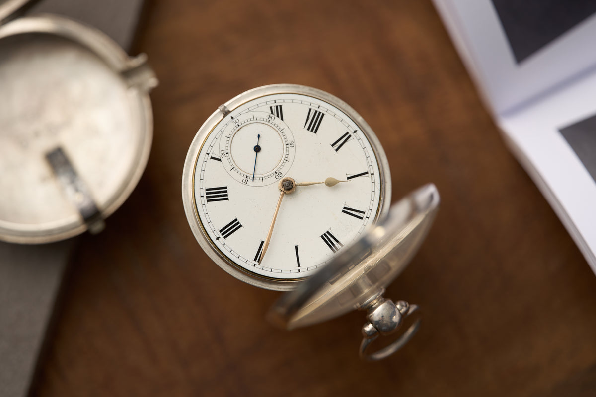 Victorian Birmingham Sterling Silver Fusee Pocket Watch, c.1880s
