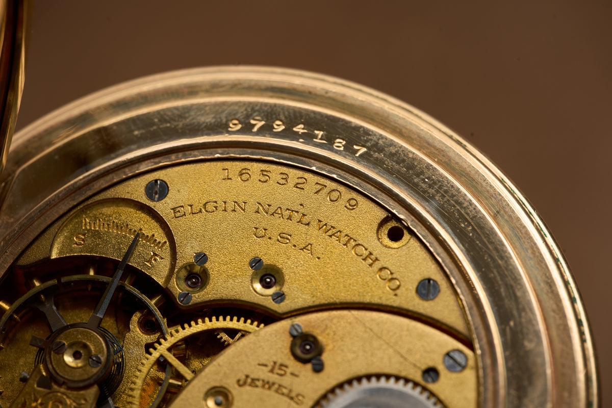 Gold-Filled Full Hunter, Fifteen-Jewel Movement, 1912
