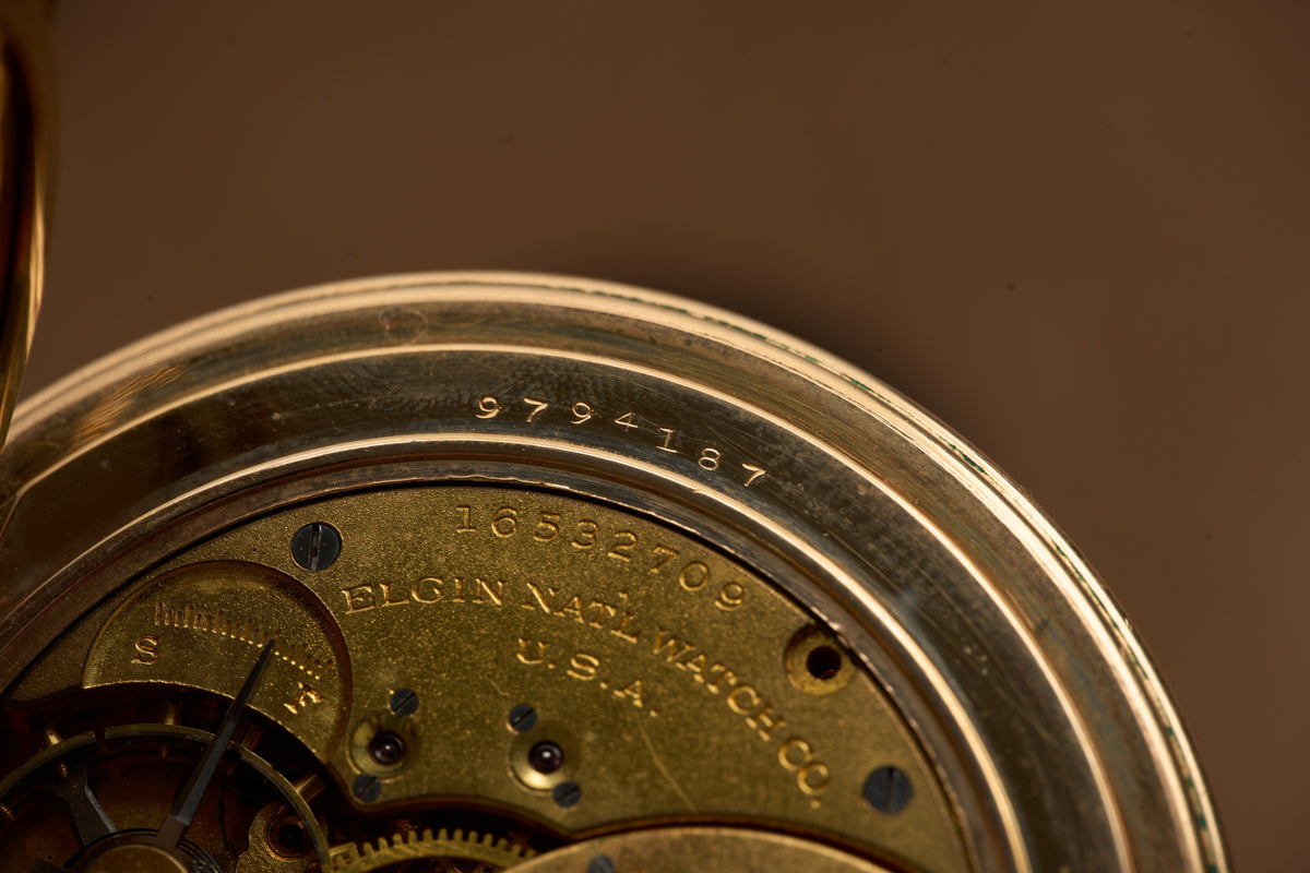 Gold-Filled Full Hunter, Fifteen-Jewel Movement, 1912