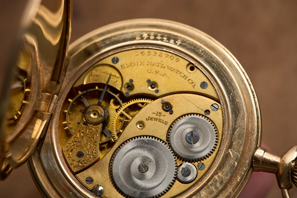 Gold-Filled Full Hunter, Fifteen-Jewel Movement, 1912