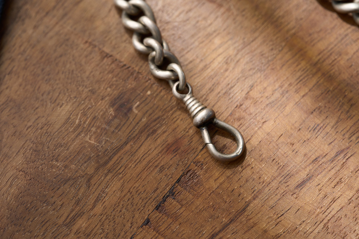 Graduated Curb Single Albert, Spring Ring and Dog Clip, c.1900