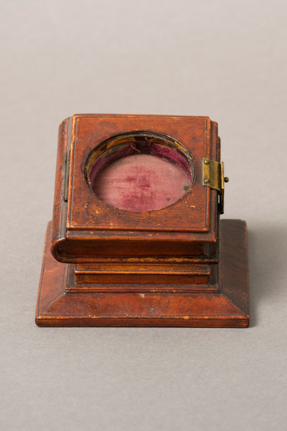 Victorian Walnut Book-Style Case, Brass Clasp and Velvet, c.1880