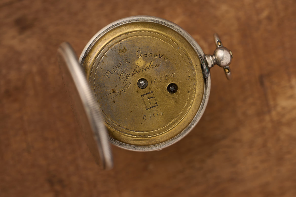 Silver Key-Wind Cylinder Watch from Geneva, c.1870