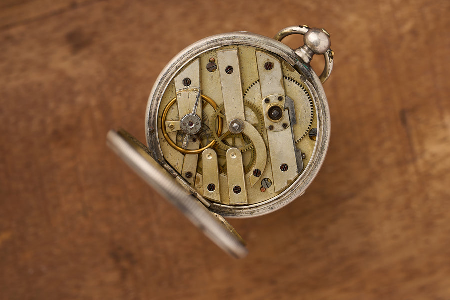 Silver Key-Wind Cylinder Watch from Geneva, c.1870