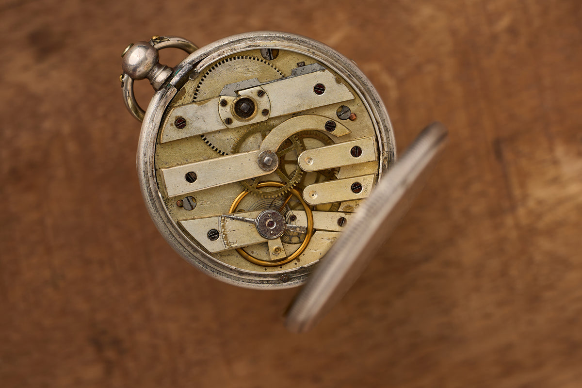 Silver Key-Wind Cylinder Watch from Geneva, c.1870