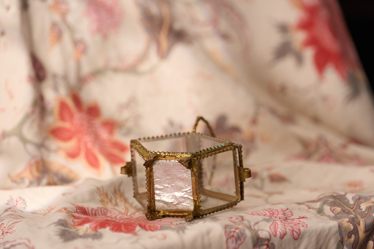 French Bevelled-Glass Jewel Casket, Swing Handle, c.1890