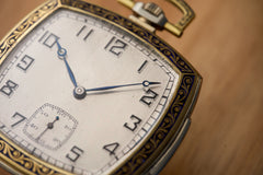 O. Frésard Gold Minute Repeater Pocket Watch, Blue Enamel, c.1925, detail view 12