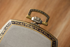 O. Frésard Gold Minute Repeater Pocket Watch, Blue Enamel, c.1925, detail view 16