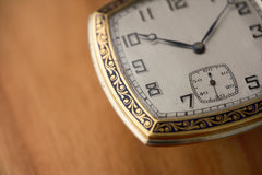 O. Frésard Gold Minute Repeater Pocket Watch, Blue Enamel, c.1925, detail view 7