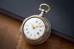 Fromanteel & Clarke Silver Quarter Repeater Pocket Watch, c.1710, detail view 4