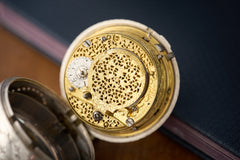 Fromanteel & Clarke Silver Quarter Repeater Pocket Watch, c.1710, detail view 15