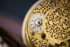 Fromanteel & Clarke Silver Quarter Repeater Pocket Watch, c.1710, detail view 17
