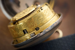 Fromanteel & Clarke Silver Quarter Repeater Pocket Watch, c.1710, detail view 21