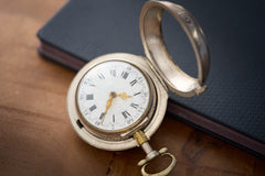 Fromanteel & Clarke Silver Quarter Repeater Pocket Watch, c.1710, detail view 6