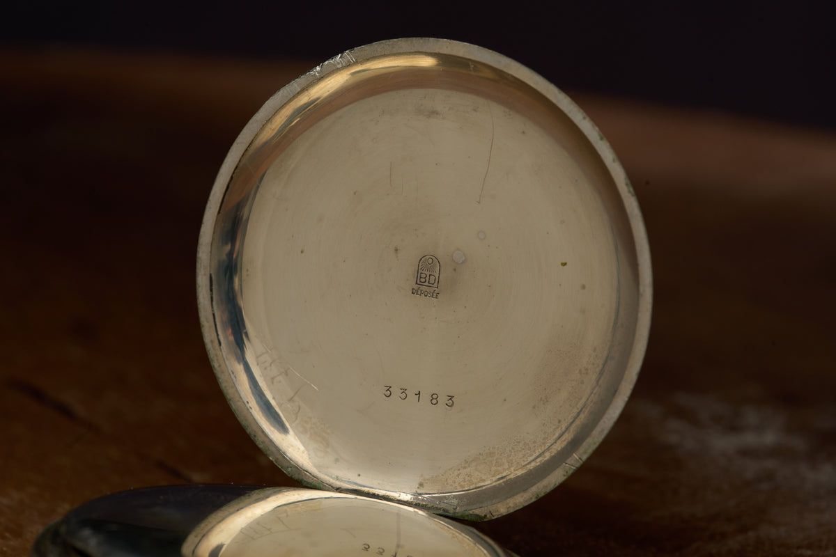 Bohain Silver Watch with a Full 24-Hour Inner Track, c.1900