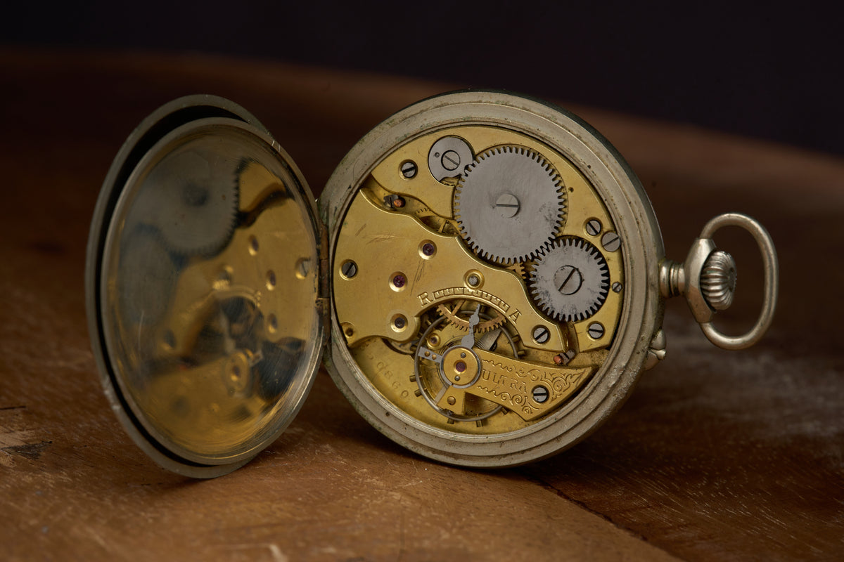 Bohain Silver Watch with a Full 24-Hour Inner Track, c.1900