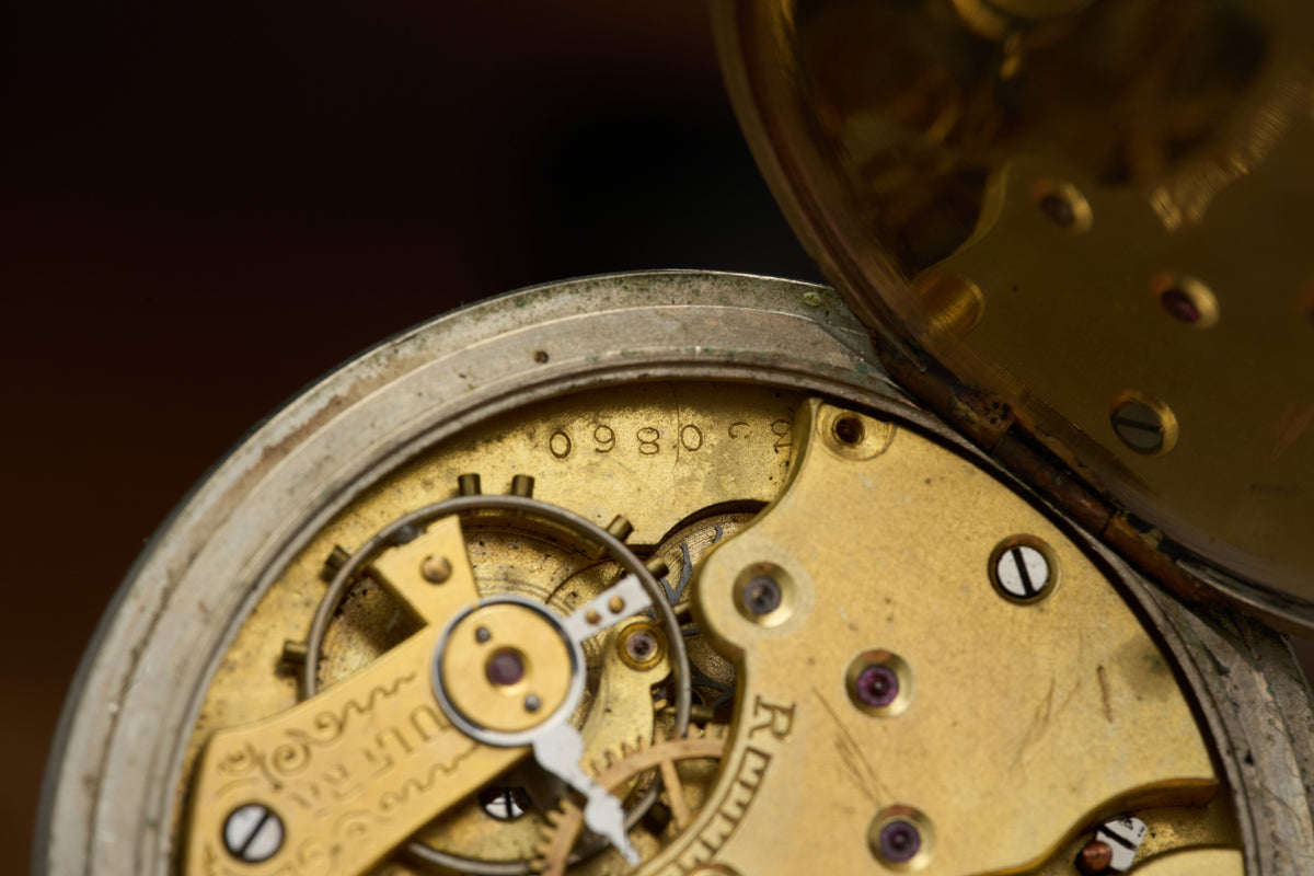 Bohain Silver Watch with a Full 24-Hour Inner Track, c.1900
