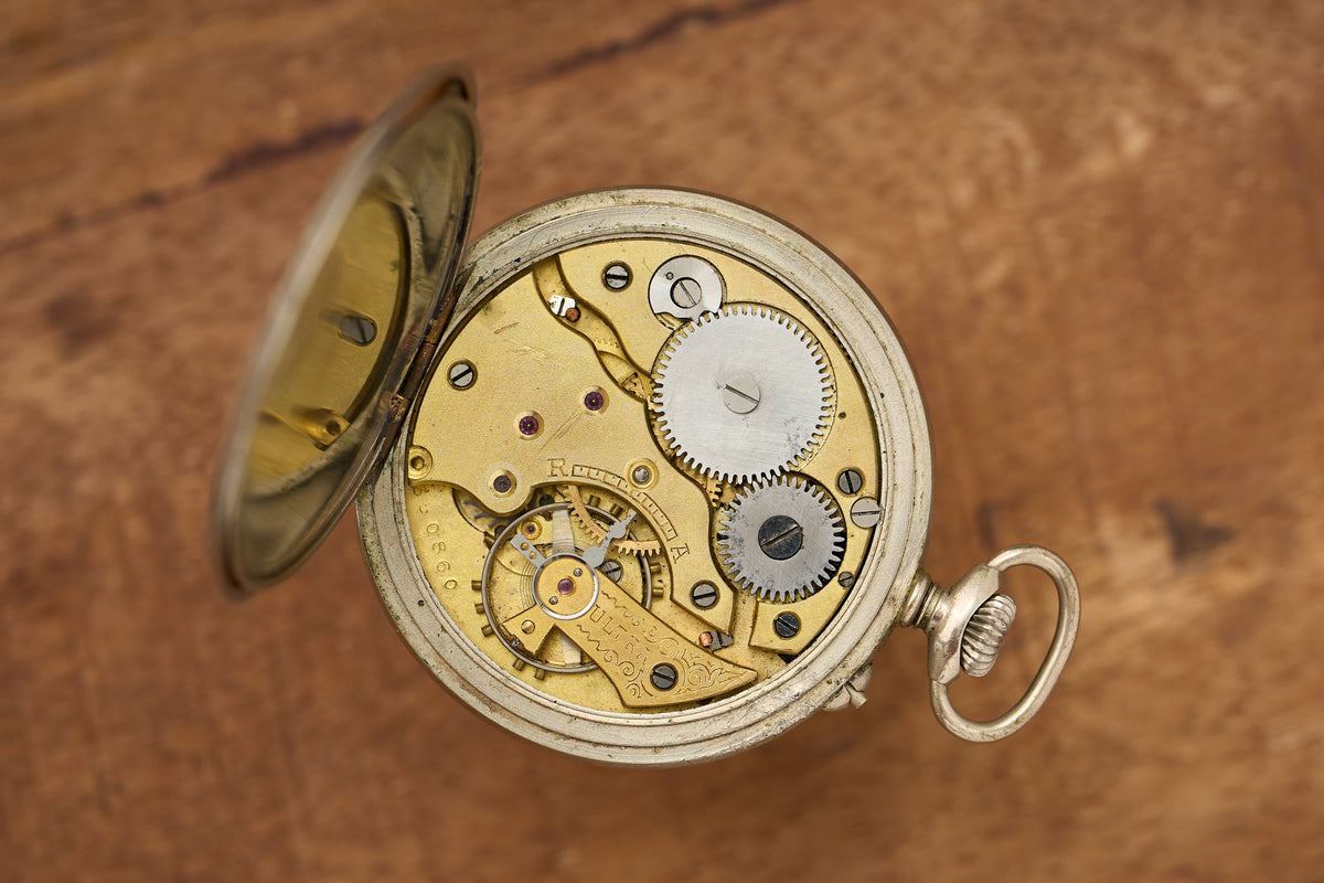 Bohain Silver Watch with a Full 24-Hour Inner Track, c.1900