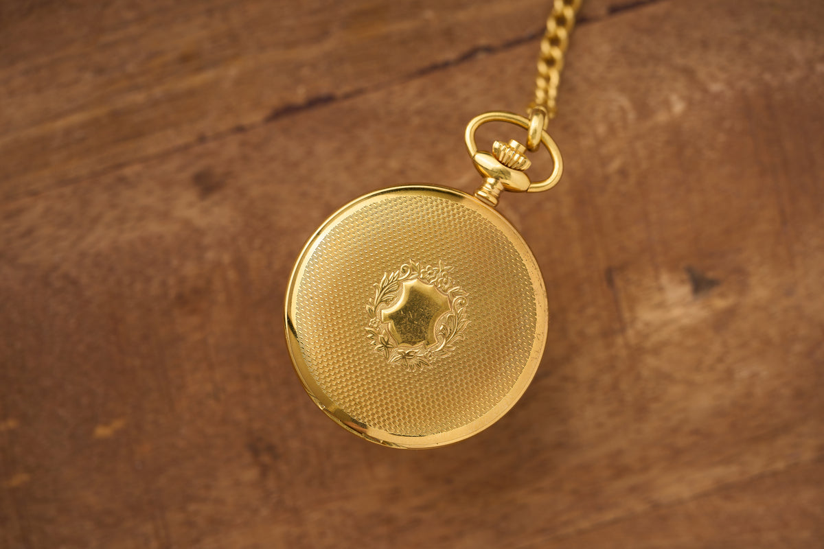 Gold-Plated Full Hunter with its Original Albert Chain, c.1965