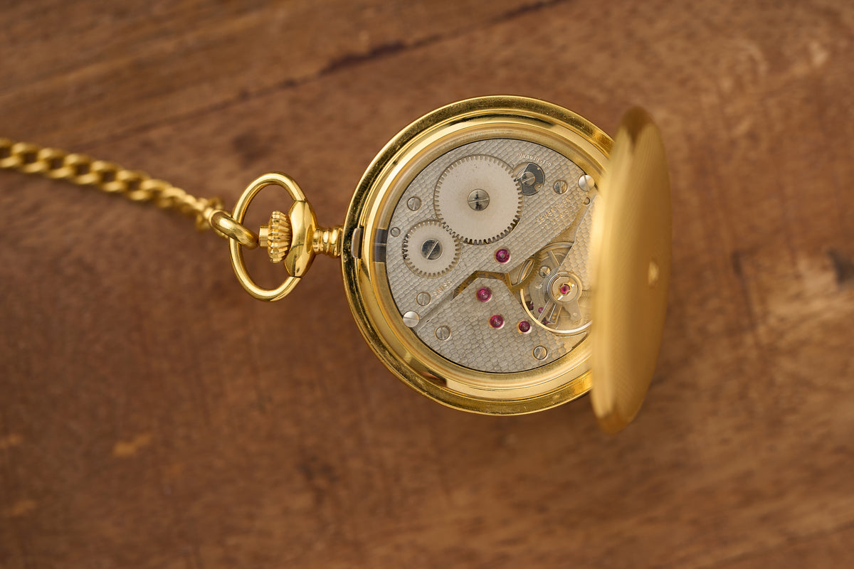 Gold-Plated Full Hunter with its Original Albert Chain, c.1965