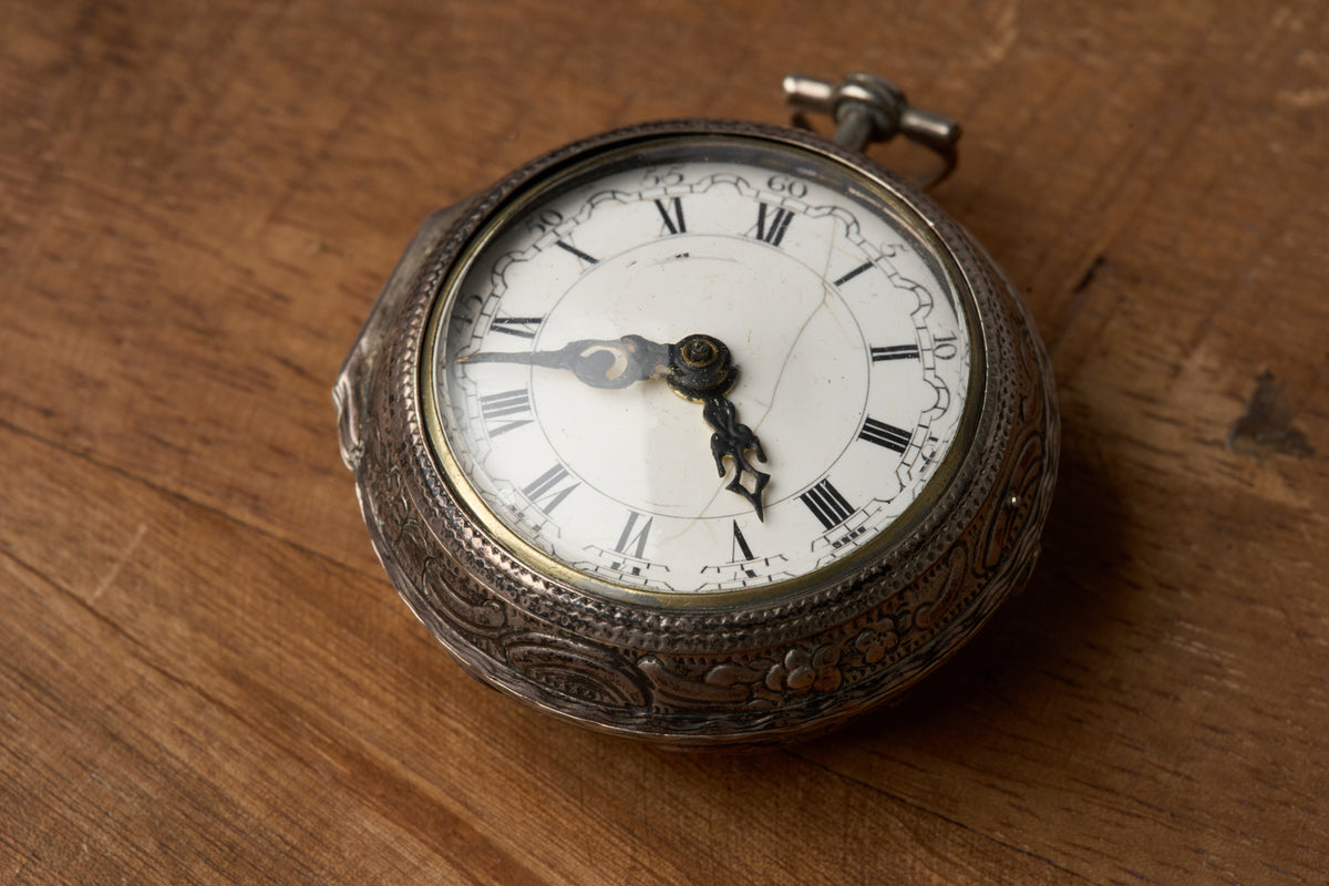 Repoussé Silver Verge Fusee for the Dutch Market, c.1755