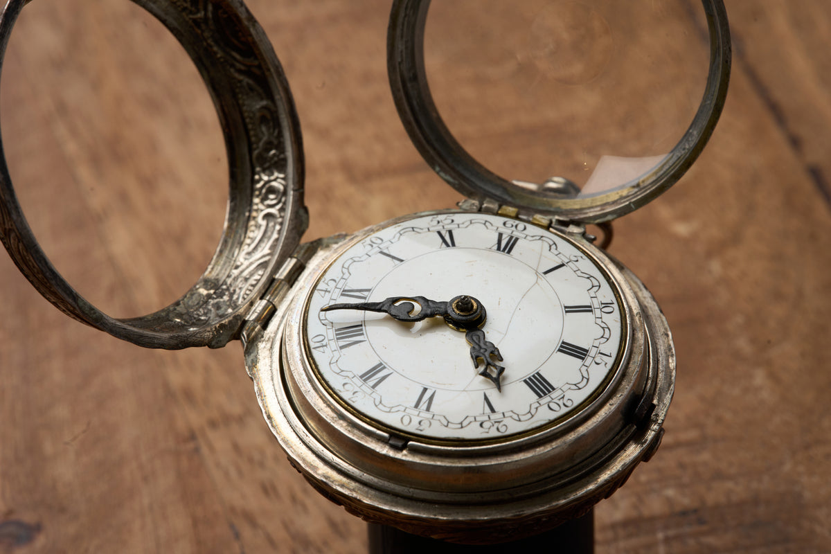 Repoussé Silver Verge Fusee for the Dutch Market, c.1755