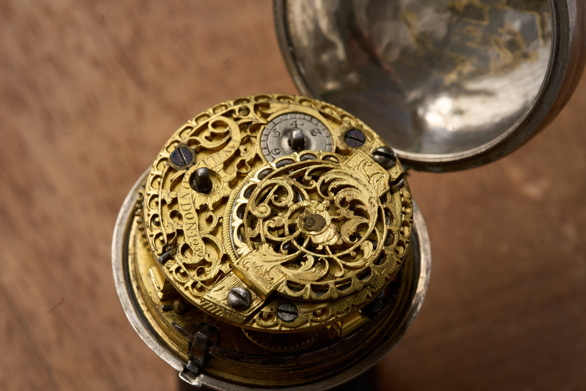 Repoussé Silver Verge Fusee for the Dutch Market, c.1755