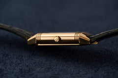 Jaeger-LeCoultre Reverso 260.2.86, Engraved Ibex, c.1996, profile with the fluted crown