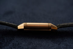 Jaeger-LeCoultre Reverso 260.2.86, Engraved Ibex, c.1996, profile showing the gadrooned ends