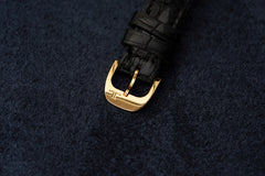 Jaeger-LeCoultre Reverso 260.2.86, Engraved Ibex, c.1996, the pink gold buckle