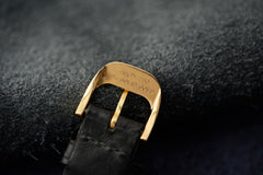 Jaeger-LeCoultre Reverso 260.2.86, Engraved Ibex, c.1996, the pink gold buckle
