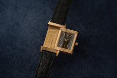 Jaeger-LeCoultre Reverso 260.2.86, Engraved Ibex, c.1996, the case swung part-way out of its cradle