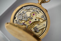 L. Leroy 18ct Gold Chronograph Pocket Watch, 1913, detail view 12
