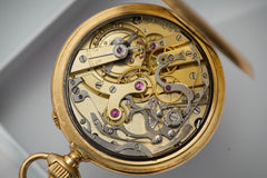 L. Leroy 18ct Gold Chronograph Pocket Watch, 1913, detail view 3