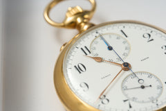 L. Leroy 18ct Gold Chronograph Pocket Watch, 1913, detail view 34