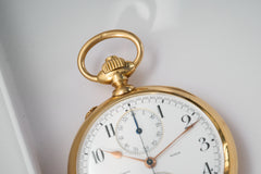 L. Leroy 18ct Gold Chronograph Pocket Watch, 1913, detail view 6