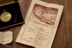 Longines 18k Gold Pocket Watch, Amsterdam Provenance, 1937, detail view 24