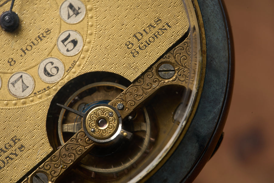 Eight-Day, Escapement Visible Front and Back, c.1913-1920