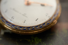 Monnier a Paris Gold and Enamel Pocket Watch, c.1810, detail view 12