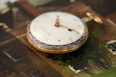 Monnier a Paris Gold and Enamel Pocket Watch, c.1810, detail view 19