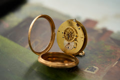 Monnier a Paris Gold and Enamel Pocket Watch, c.1810, detail view 22