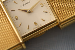 Movado Ermeto 18ct Gold Self-Winding Travel Watch, c.1950s, detail view 12