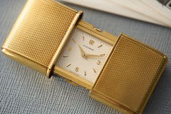 Movado Ermeto 18ct Gold Self-Winding Travel Watch, c.1950s, detail view 9