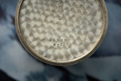 Movado 18k White Gold Pocket Watch, Sapphire Bezel, c.1928, detail view 15