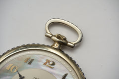 Movado 18k White Gold Pocket Watch, Sapphire Bezel, c.1928, detail view 28